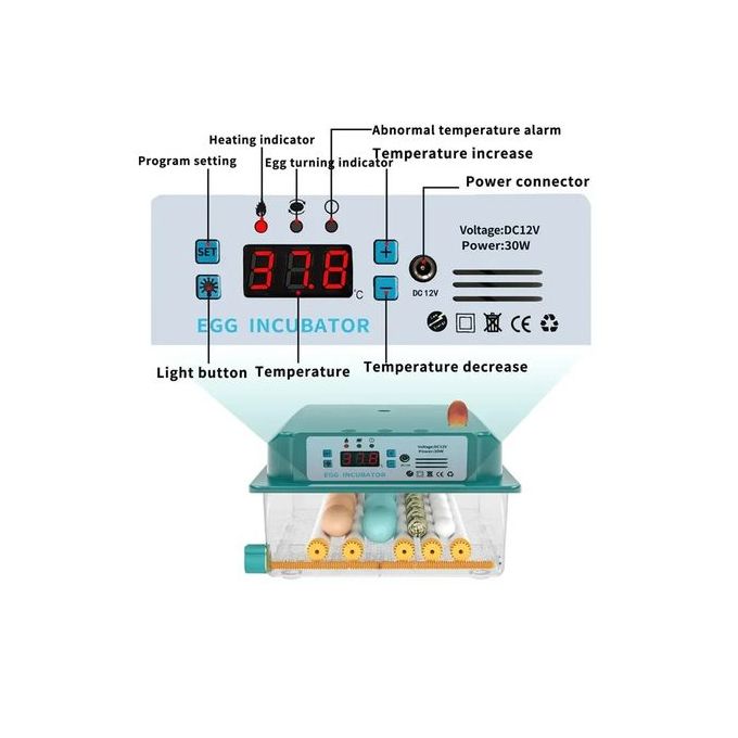 π£ Intelligent Constant Temperature Egg Incubator β 16 Eggs