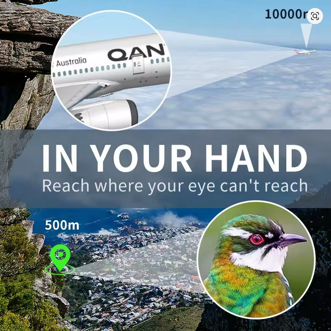 🔭 Professional 80x80 HD Long-Range Binoculars | Up to 15,000M Zoom | Night Vision | Tactical, Hunting, Birdwatching, Camping Gear