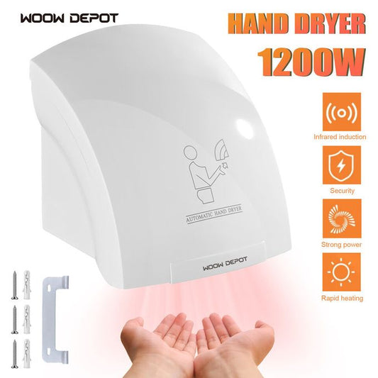 🌟 Premium 1200W Automatic Induction Hand Dryer