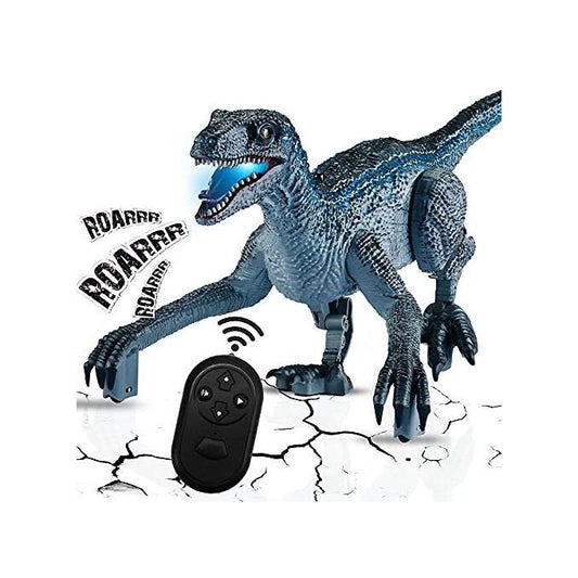 🦖 Remote Control Velociraptor Dinosaur Toy – Realistic Walking, Roaring RC Dino with Lights | Gift for Kids & Collectors