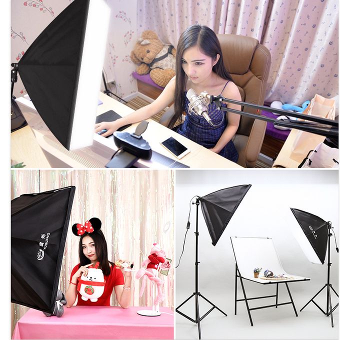 🎥 Professional Studio Softbox Lighting Kit (2 Pieces)