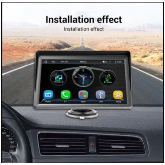 🚘 7-Inch Portable Touchscreen Car Display with Apple CarPlay & Android Auto