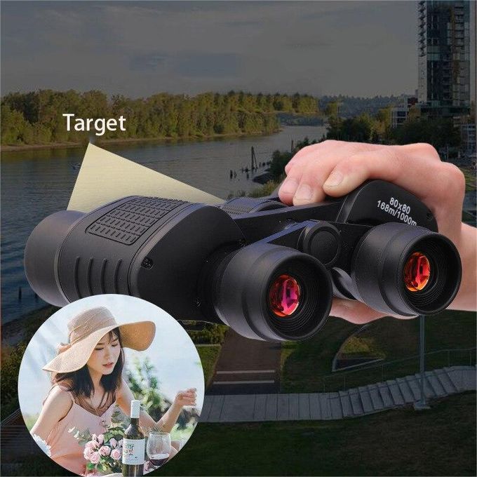 🔭 Professional 80x80 HD Long-Range Binoculars | Up to 15,000M Zoom | Night Vision | Tactical, Hunting, Birdwatching, Camping Gear