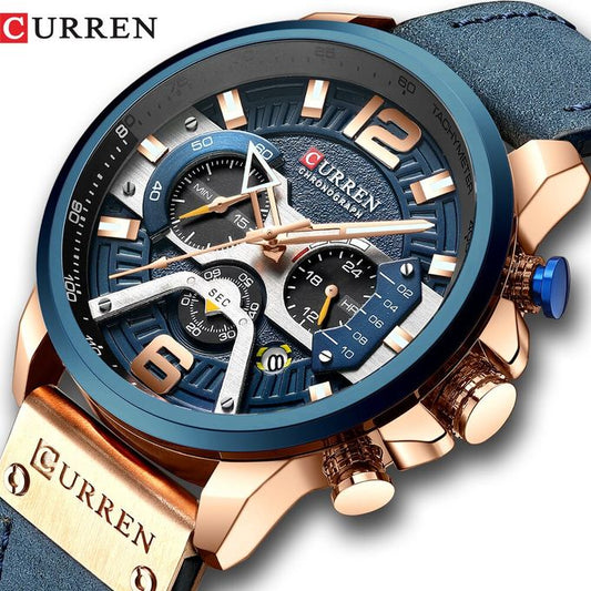 ⌚ CURREN Luxury Chronograph Watch – Where Style Meets Precision