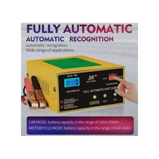 🔋 Intelligent Fast Pulse Car Battery Charger 12V/24V