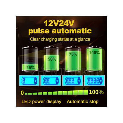 🔋 Intelligent Fast Pulse Car Battery Charger 12V/24V