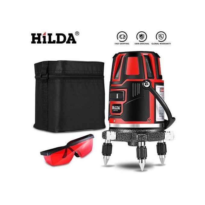 🎯 HILDA 360° Rotary Laser Level – 5 Laser Lines & 6 Points