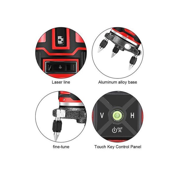 🎯 HILDA 360° Rotary Laser Level – 5 Laser Lines & 6 Points