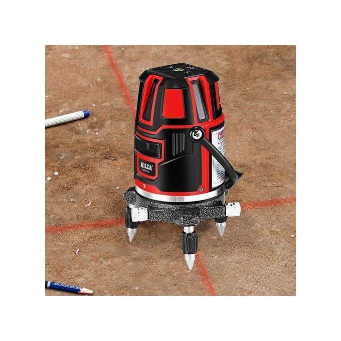 🎯 HILDA 360° Rotary Laser Level – 5 Laser Lines & 6 Points