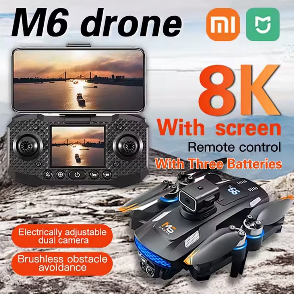 🚀 M6 8K Drone (With 3 Batteries) – Fly Smarter. Shoot Better. Dominate the Sky
