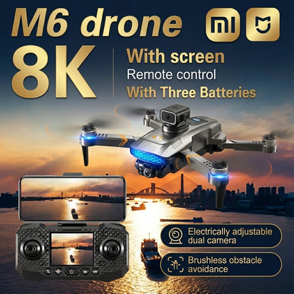 🚀 M6 8K Drone (With 3 Batteries) – Fly Smarter. Shoot Better. Dominate the Sky