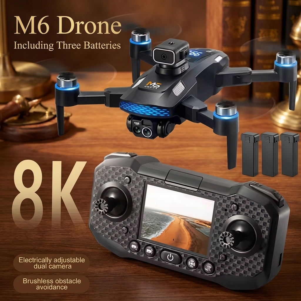 🚀 M6 8K Drone (With 3 Batteries) – Fly Smarter. Shoot Better. Dominate the Sky