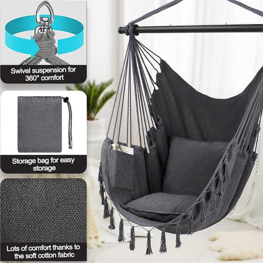 🖤 THE ULTIMATE LUXURY HANGING HAMMOCK CHAIR