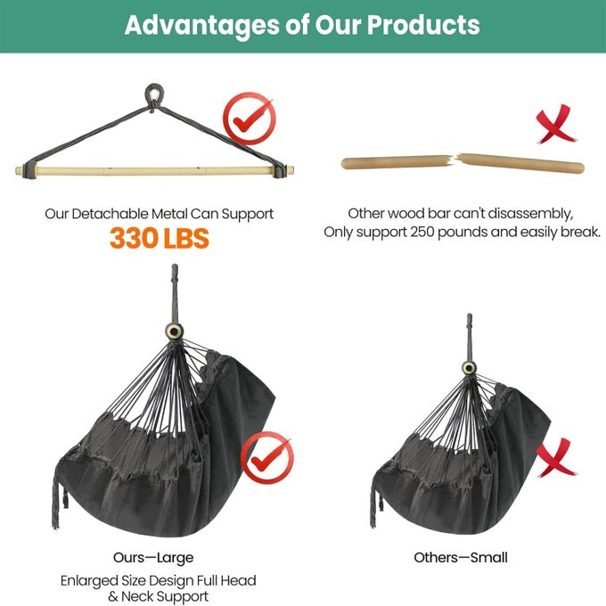 🖤 THE ULTIMATE LUXURY HANGING HAMMOCK CHAIR