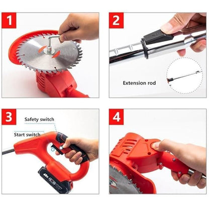 🔥 Premium Rechargeable Electric Mobile Grass Cutter With Two Batteries🔥