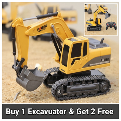 🚜 BUY 1 KID’S REMOTE CONTROL EXCAVATOR 🎁 GET 2 MORE FREE — TOTAL 3 EXCAVATORS!
