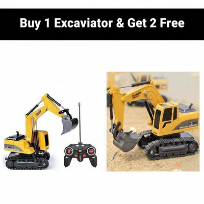 🚜 BUY 1 KID’S REMOTE CONTROL EXCAVATOR 🎁 GET 2 MORE FREE — TOTAL 3 EXCAVATORS!
