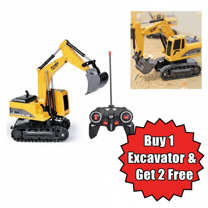 🚜 BUY 1 KID’S REMOTE CONTROL EXCAVATOR 🎁 GET 2 MORE FREE — TOTAL 3 EXCAVATORS!