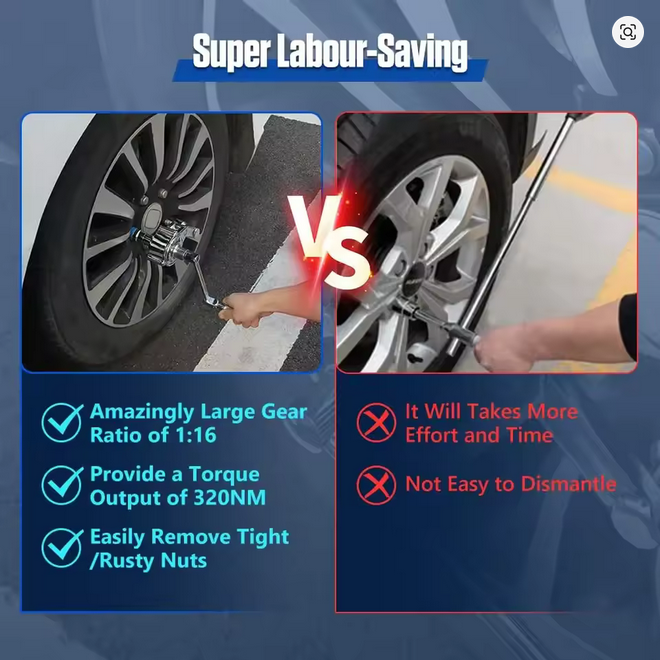 🔧 Lug Nut Multiplier Wrench – Heavy-Duty Torque Power at Your Fingertips!