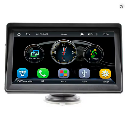 🚘 7-Inch Portable Touchscreen Car Display with Apple CarPlay & Android Auto