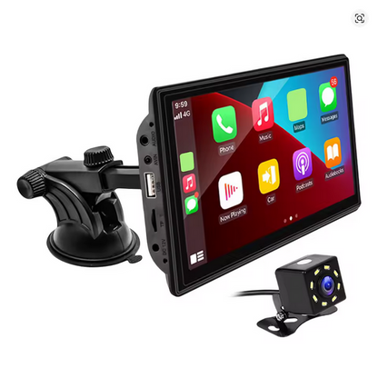 🚘 7-Inch Portable Touchscreen Car Display with Apple CarPlay & Android Auto