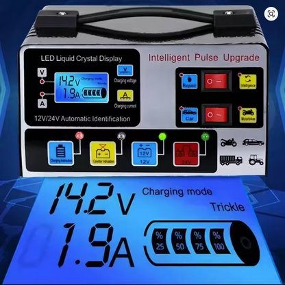🔋 12V/24V Intelligent Pulse Repair Battery Charger