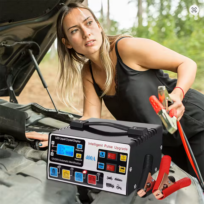 🔋 12V/24V Intelligent Pulse Repair Battery Charger