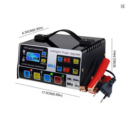 🔋 12V/24V Intelligent Pulse Repair Battery Charger