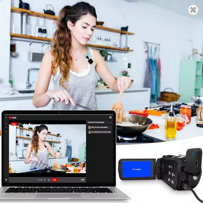 🎥 4K Ultra HD WiFi Video Camera with Pro Microphone & FREE 3 Batteries