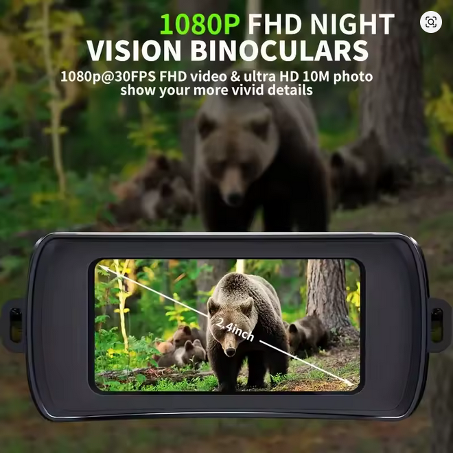 🔭 True IR Night Vision Binoculars – 1080p HD | Long Range Infrared Night Vision Goggles | Tactical, Hunting, Camping Gear