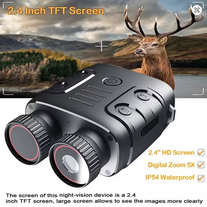 🔭 True IR Night Vision Binoculars – 1080p HD | Long Range Infrared Night Vision Goggles | Tactical, Hunting, Camping Gear