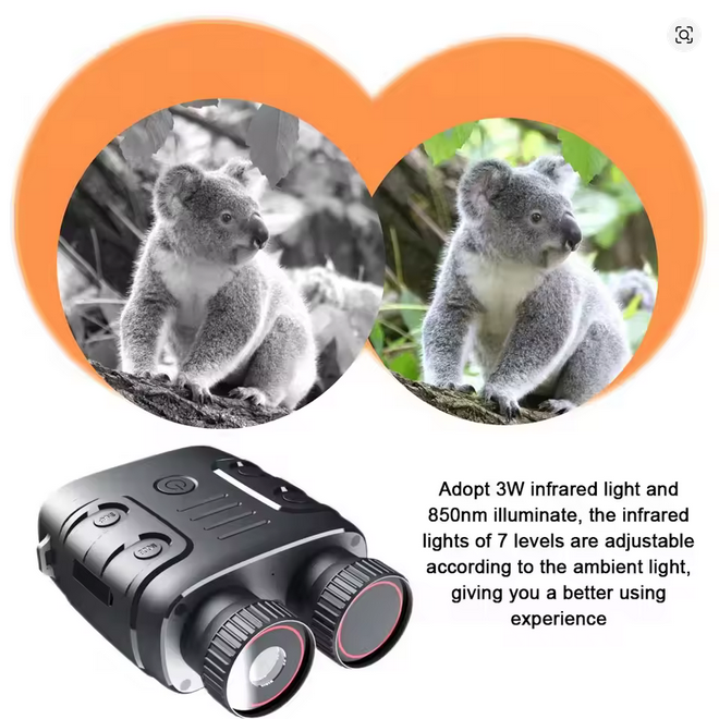 🔭 True IR Night Vision Binoculars – 1080p HD | Long Range Infrared Night Vision Goggles | Tactical, Hunting, Camping Gear